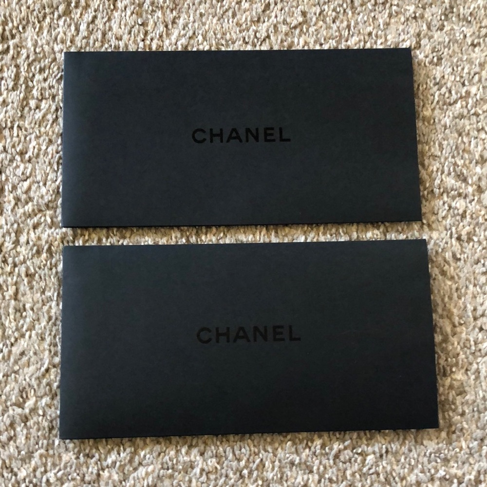 Two Chanel side open envelopes, set